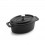 Bandeja Preta Mini Oval com Tampa de ferro Fundido