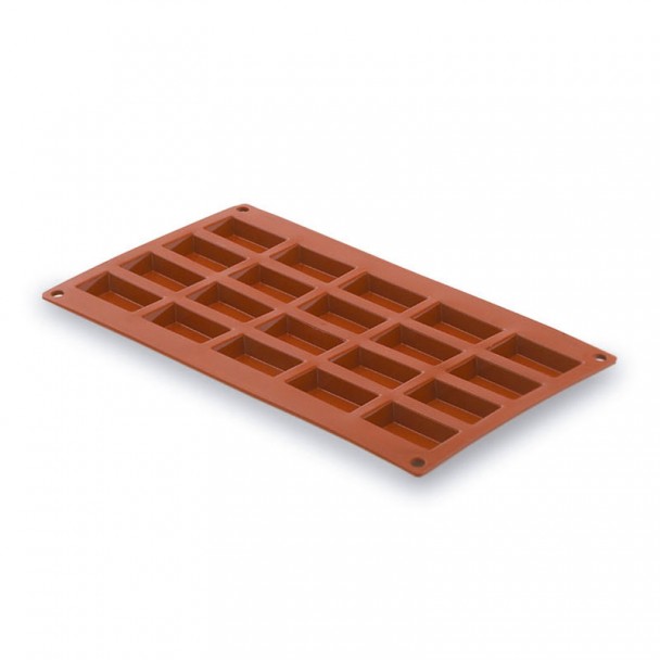 Molde Pequeno Retângulo De 20 Cavidades De Silicone Pastryflex