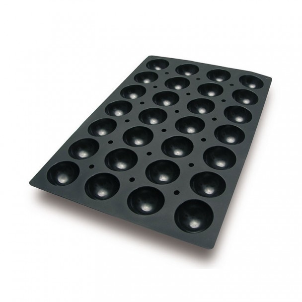 Molde Semiesferas 28 Cavidades Silicone Black