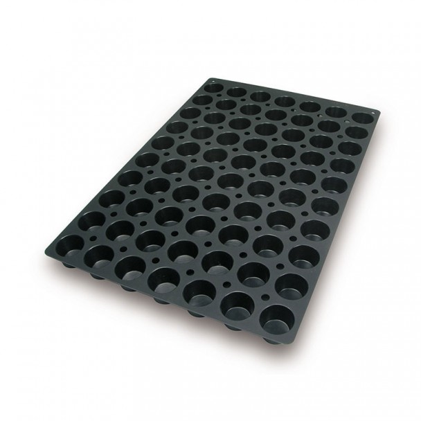Molde Os Mini Muffins 70 Cavidades Silicone Black