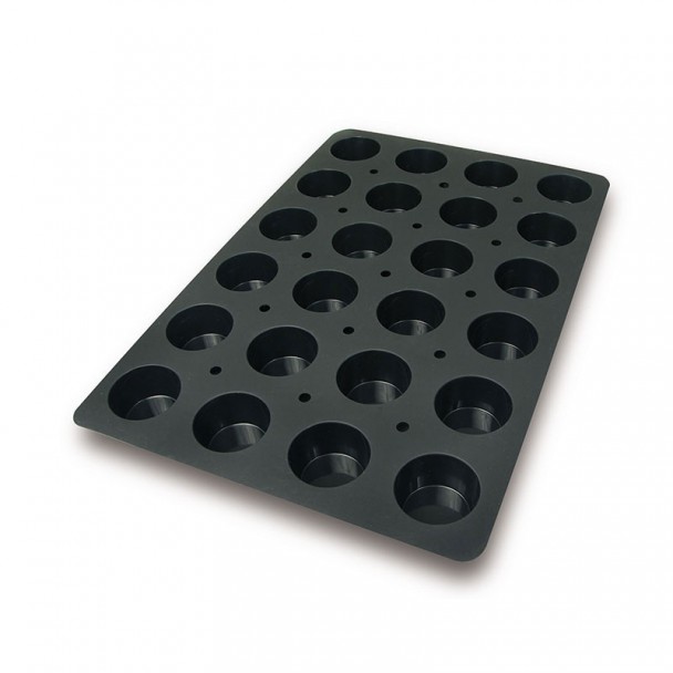 Molde Muffins 24 Cavidades Silicone Black