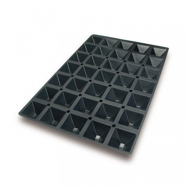 Molde Pirâmides 35 Cavidades Silicone Black