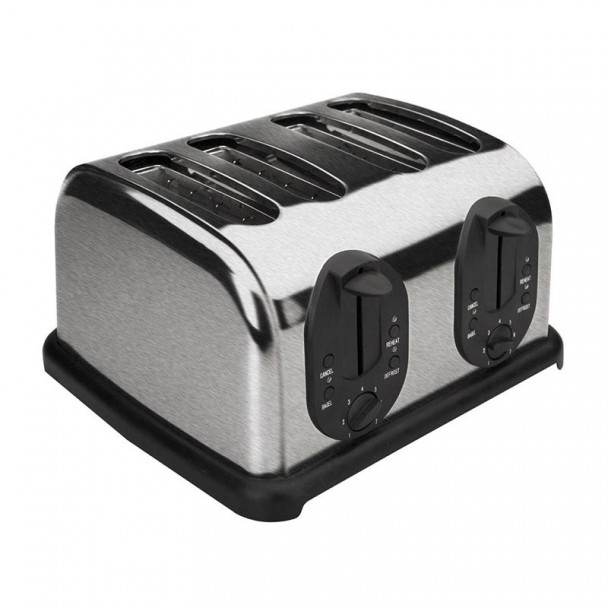 Torradeira Automática 4 Slots para Fatias de Pão