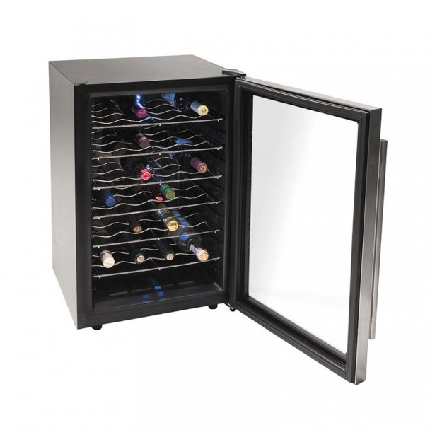 Armário Refrigerador Elétrico 75 l/80 W - 28 Garrafas Inox Line