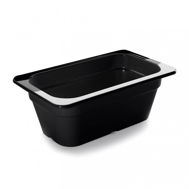 Balde Melamina Gastronorm 1/4 Preta
