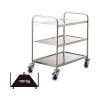 Carro de Serviço 3 Bandejas Soldado Inox 150 kg