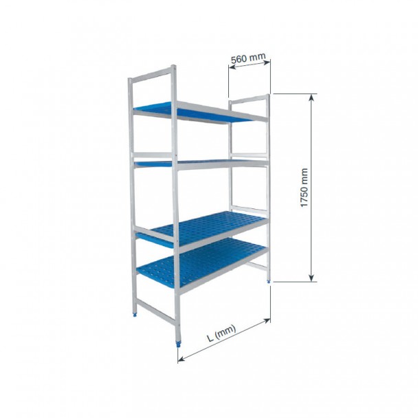 Estante Modular 4 Prateleiras Fundo 560 mm Altura 1750 mm