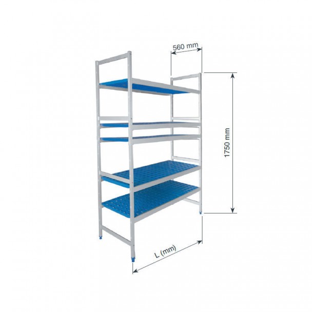 Estante Modular 5 Prateleiras Fundo 560 mm Altura 1750 mm