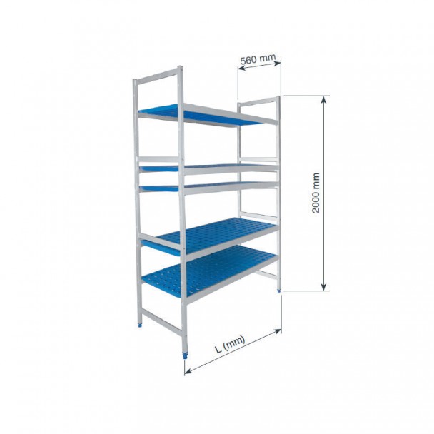 Estante Modular 5 Prateleiras Fundo 560 mm 2000 mm Altura